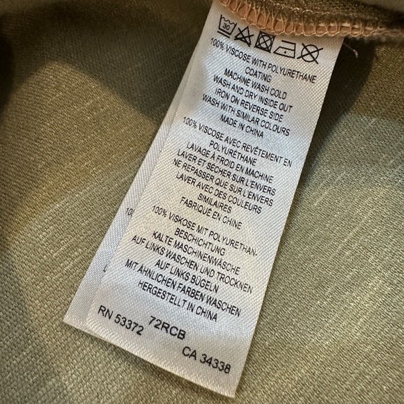 French Connection Medium Peach Button-Up Shirt Pleather Shacket - Picture 6 of 6